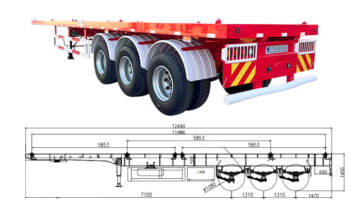 Flatbed Trailer Sizes - Semi Truck Flatbed Trailer for Sale in Mexico