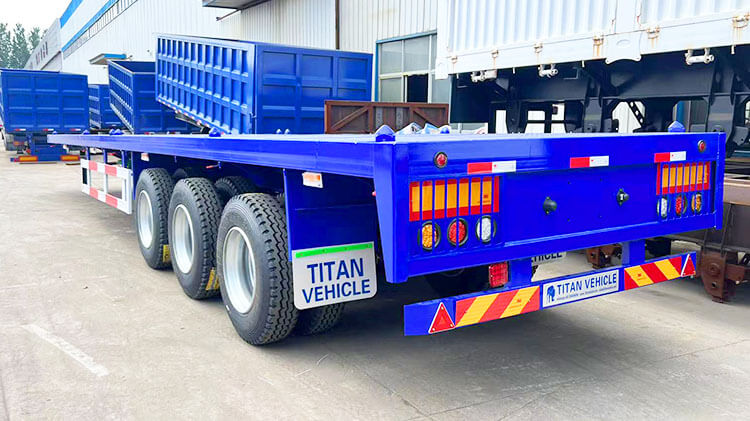 40ft 3 Axle Platform Semi Trailer - Platform Trailer for Sale in Mexico