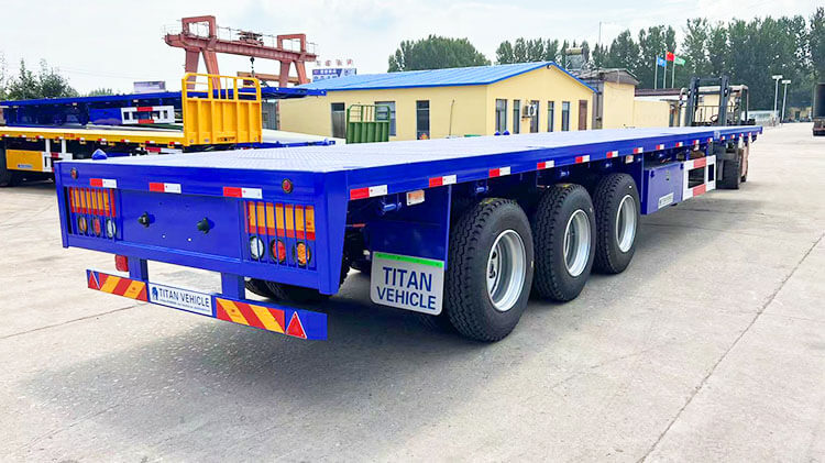 40ft 3 Axle Platform Semi Trailer - Platform Trailer for Sale in Mexico