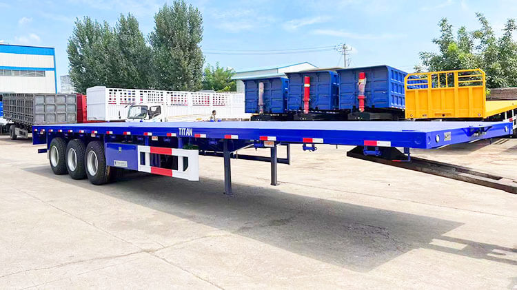 40ft 3 Axle Platform Semi Trailer - Platform Trailer for Sale in Mexico