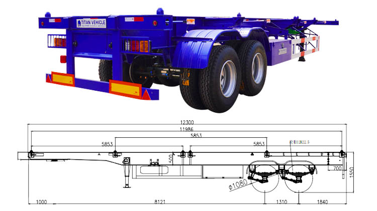 Skel Trailer | 40 Foot Shipping Container Trailer for Sale in Mexico