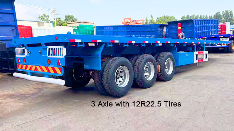 Flatbed Tri Axle Trailer - Heavy Duty 40ft Flatbed Trailer Price for Sale in Mexico