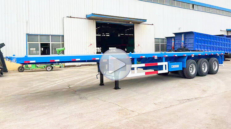 Flatbed Tri Axle Trailer - Heavy Duty 40ft Flatbed Trailer Price for Sale in Mexico