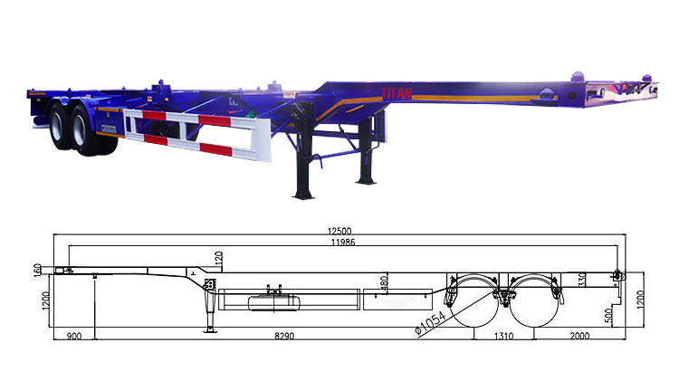 New 40 Ft Container Chassis for Sale in Veracruz Mexico