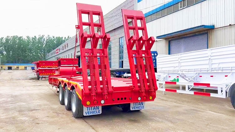 Low Bed Truck Price - 3 Axle 60 Ton Lowbed Trailer for Sale in Mexico