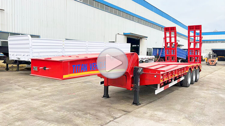 Low Bed Truck Price - 3 Axle 60 Ton Lowbed Trailer for Sale in Mexico