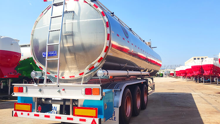 3 Axle 40000 Liters Aluminum Tanker Semi Trailer for Sale in Mexico