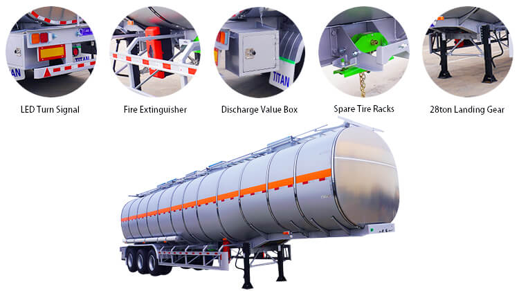 3 Axle Stainless Steel Tanker Trailer for Sale in Mexico