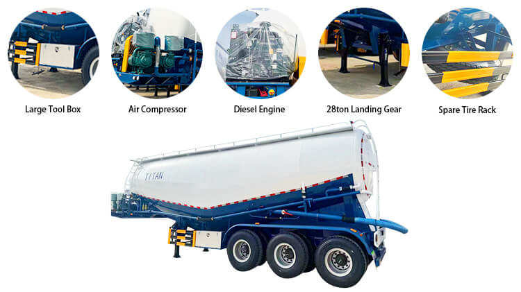 3 Axle Bulk Cement Truck Price | Cement Bulker Trailer for Sale in Mexico