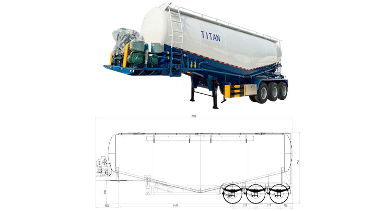 3 Axle Bulk Cement Truck Price | Cement Bulker Trailer for Sale in Mexico