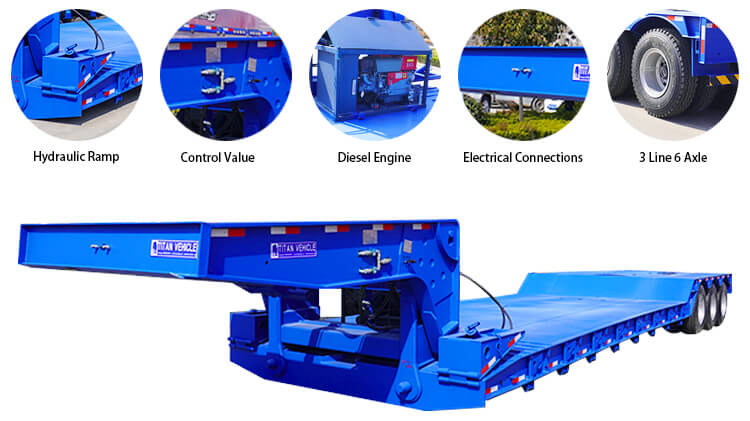 3 Line 6 Axle Lowboy Detachable Gooseneck Trailer for Sale in Mexico