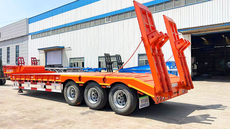 3 Axle 60 Ton Semi Low Bed Trailer - Low Bed Semi Trailer for Sale in Mexico