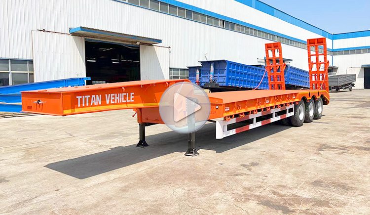 3 Axle 60 Ton Semi Low Bed Trailer - Low Bed Semi Trailer for Sale in Mexico