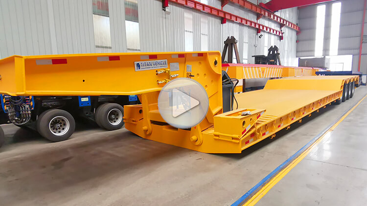 Heavy Equipment Transport 100 Ton Lowboy Trailer for Sale in Mexico