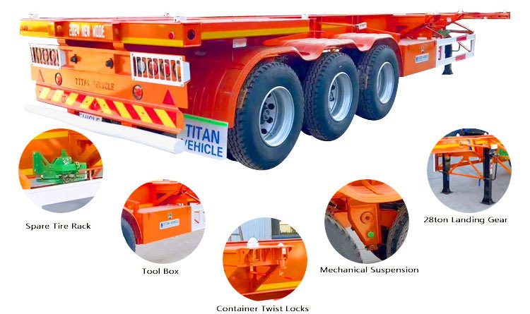 Chassis for Container Transport | Shipping Container Chassis Trailer for Sale in Mexico