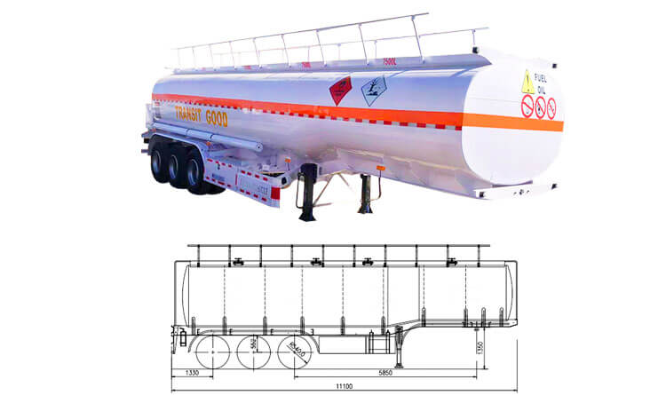 Oil Tank Semi Trailer | Oil Tanker Trailer for Sale in Manzanillo Mexico