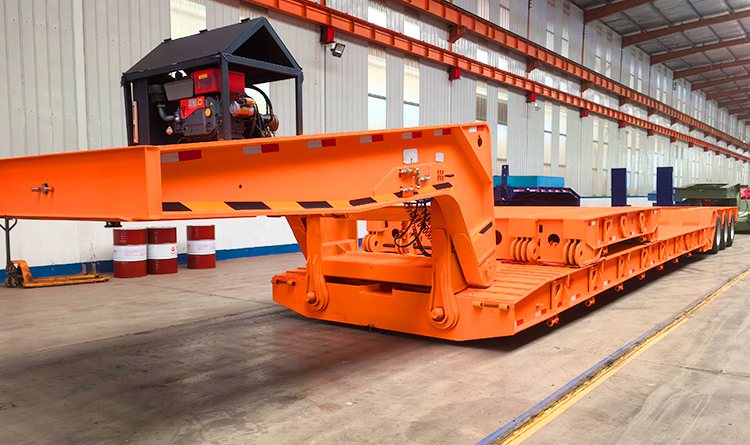 Hydraulic Detachable Gooseneck Lowboy Trailer with Dolly for Sale in Mexico