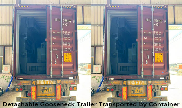 3 Axle Removable Gooseneck Lowboy Trailer for Sale in Mexico