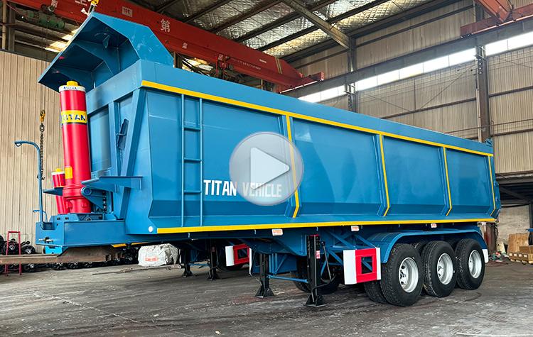 U Type 3 Axle Steel End Dump Trailer for Sale Near Me in Mexico