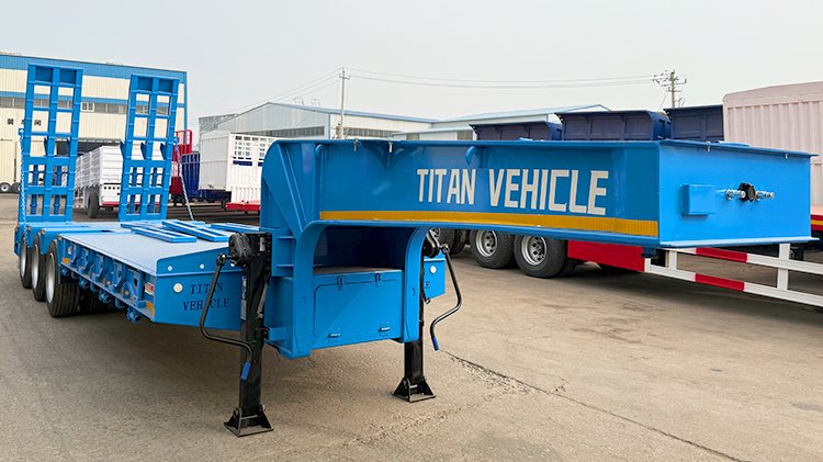 3 Axle 60 Ton Lowbed Truck Trailer for Sale in Mexico