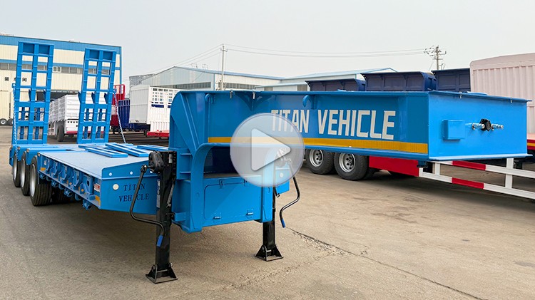 3 Axle 60 Ton Lowbed Truck Trailer for Sale in Mexico
