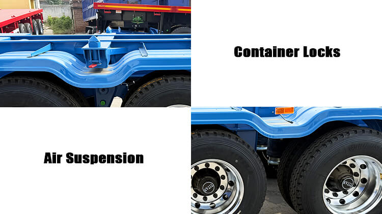 3 Axle 40 Ft Gooseneck Skeletal Trailer for Sale in Mexico