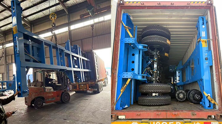 3 Axle 40 Ft Gooseneck Skeletal Trailer for Sale in Mexico