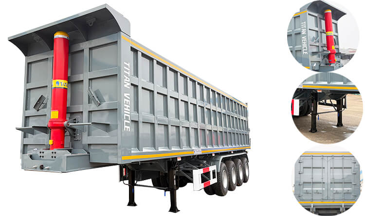 4 Axle 80 Ton Semi Dump Trailers for Sale Near Me in Mexico