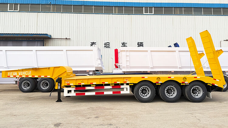 60 ton 3 axle lowbed semi trailer for sale in Mexico