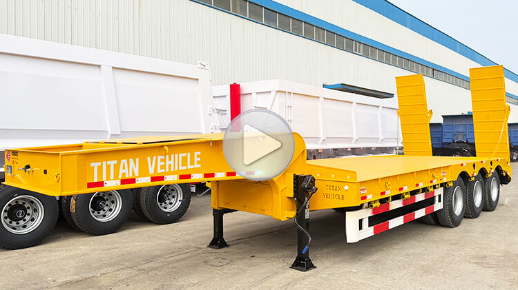 60 ton 3 axle lowbed semi trailer for sale in Mexico