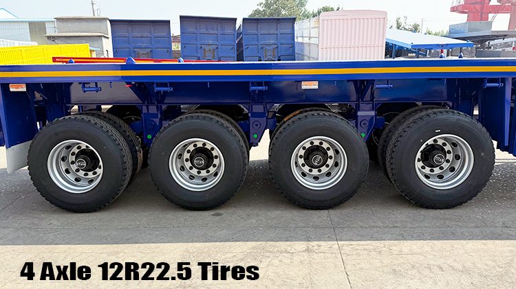 4 Axle 80 Ton Flat Bed Semi Trailer for Sale in Mexico