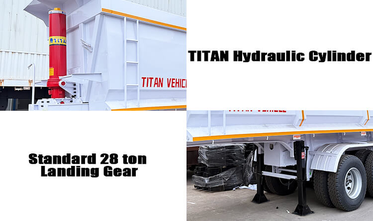 4 Axle 80 Ton Hydraulic Dump Trailer for Sale in Mexico