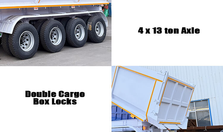 4 Axle 80 Ton Hydraulic Dump Trailer for Sale in Mexico