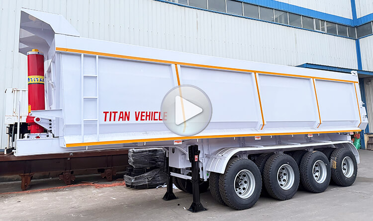 4 Axle 80 Ton Hydraulic Dump Trailer for Sale in Mexico
