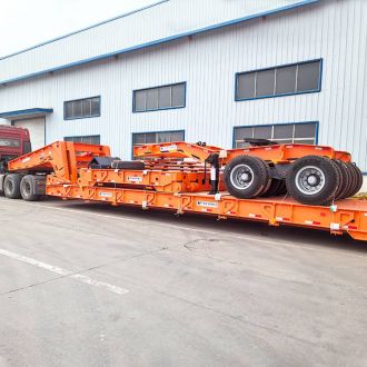 Detachable Gooseneck Lowboy Trailer with Dolly